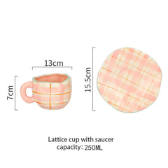 Vintage Hand-painted Ceramic Coffee Cup Set