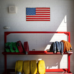Fire Hose American Flag - Hand Made