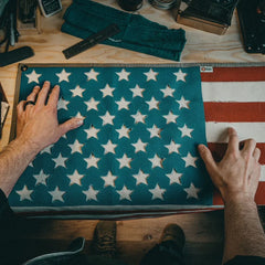 Fire Hose American Flag - Hand Made