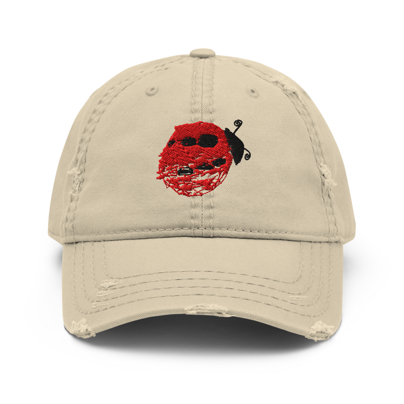 Distressed Ladybug Ball Cap